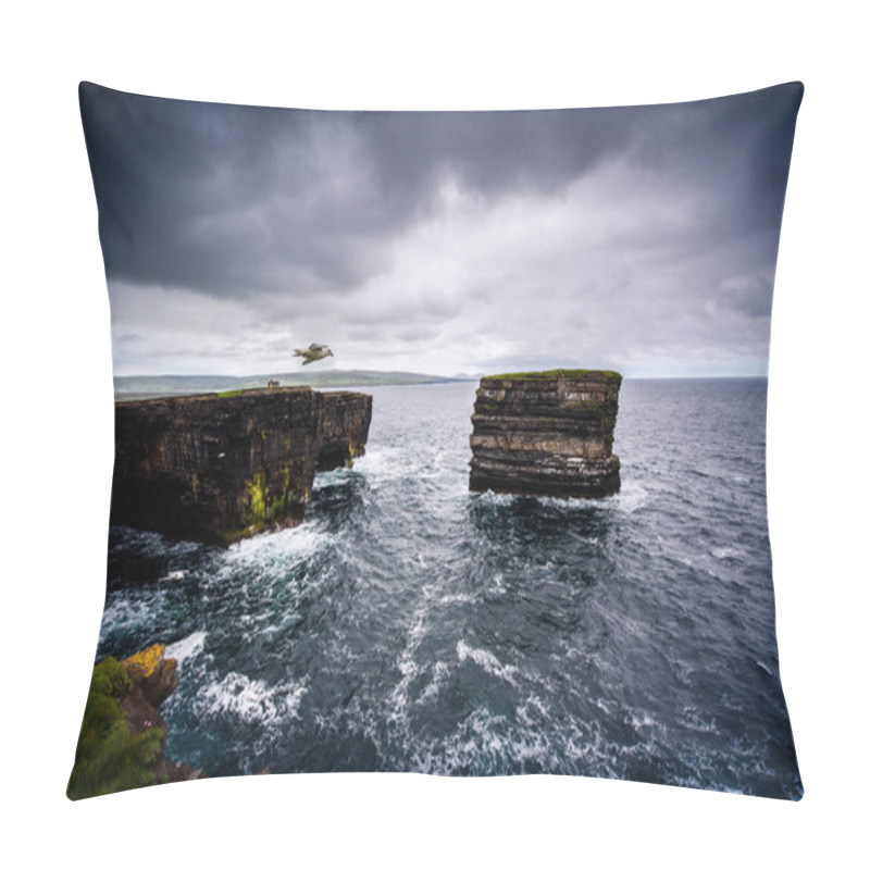 Personality  Down Patrick Head Under Stormy Sky Pillow Covers