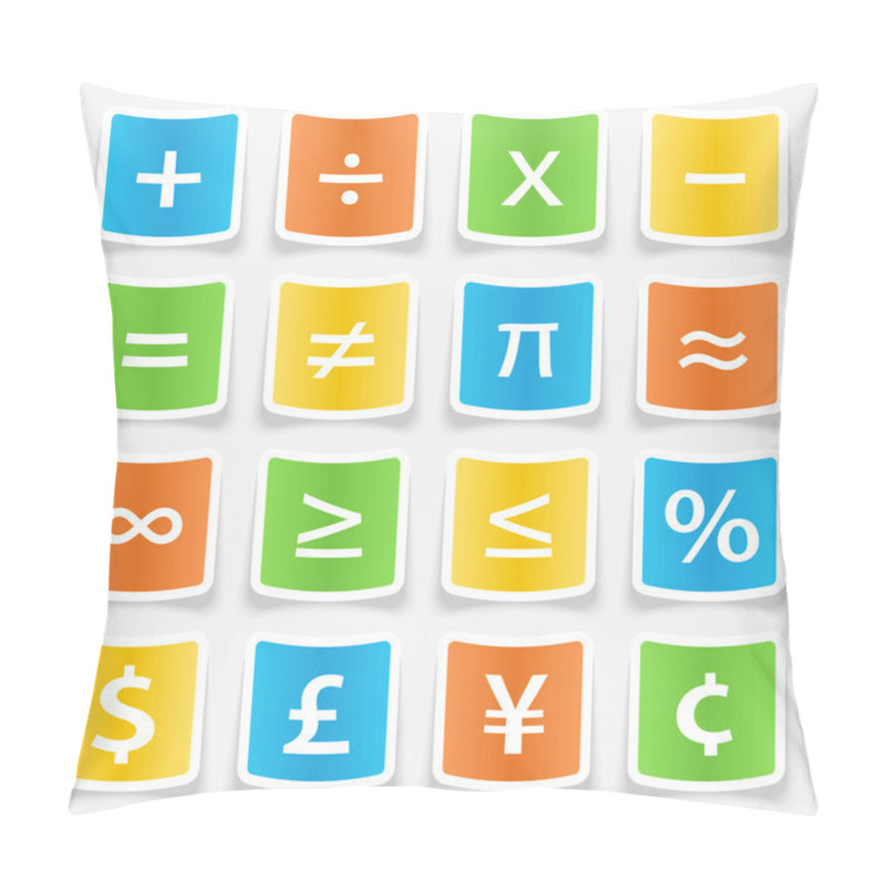 Personality  Math Symbol Stickers Pillow Covers