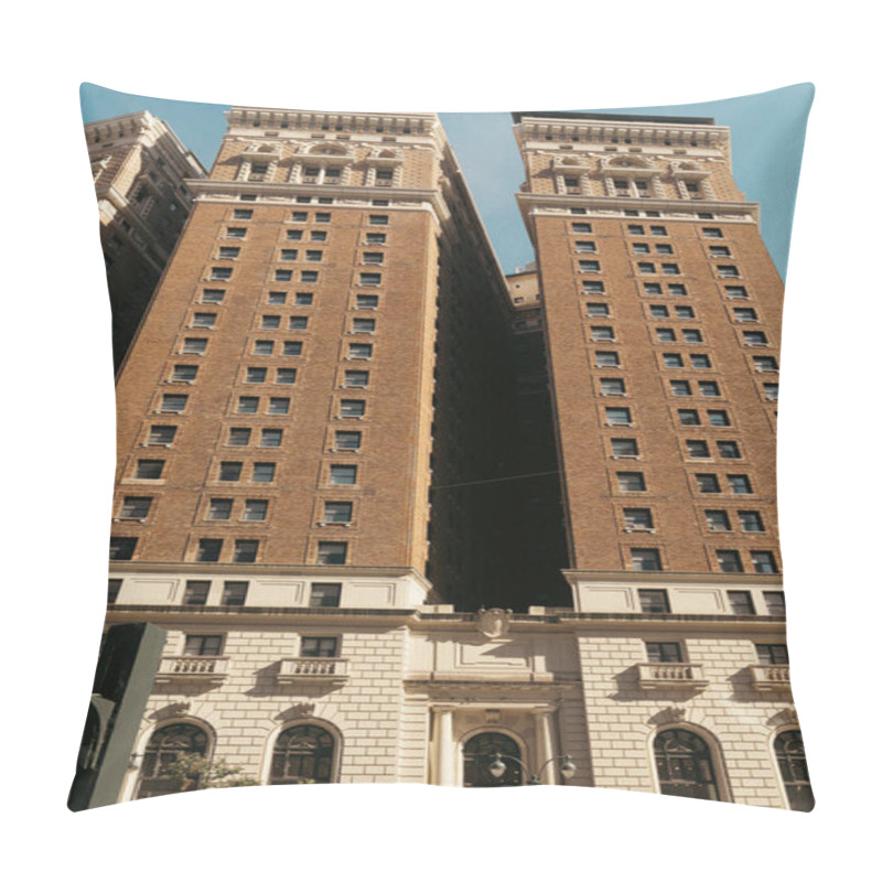 Personality  High-rise Tudor City Apartment Complex In Manhattan District Of New York Pillow Covers