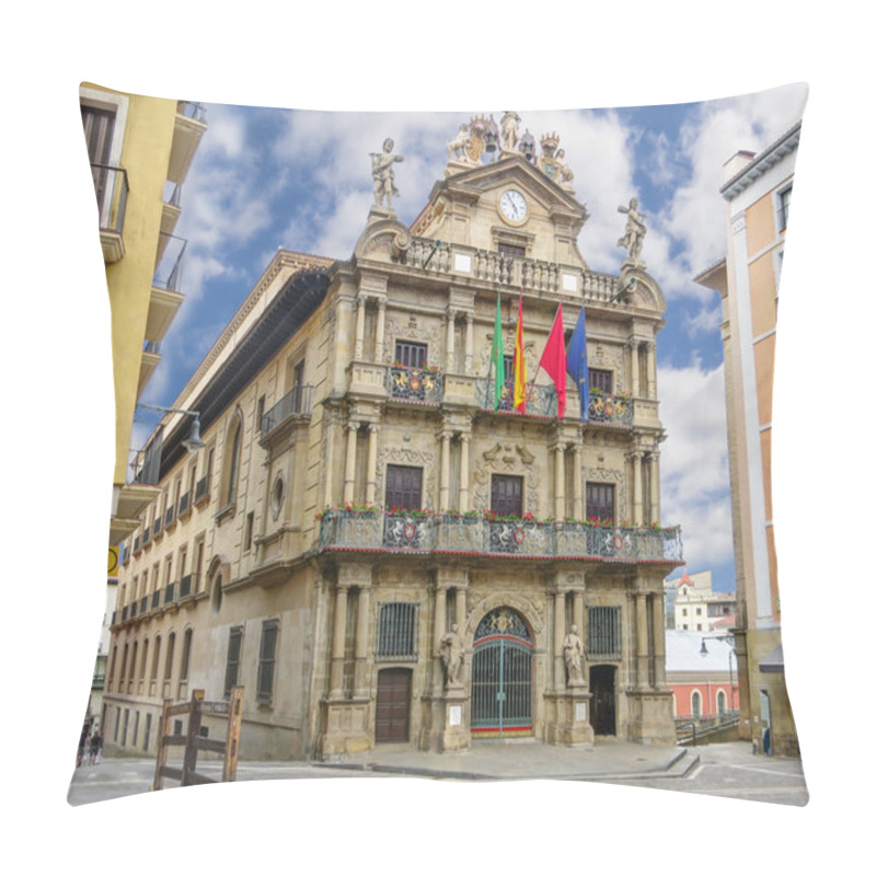 Personality  City Hall Of Pamplona. Navarra, Spain. Pillow Covers