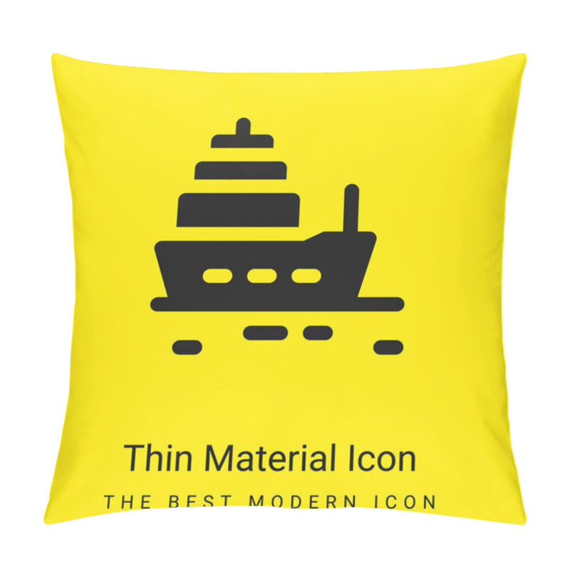 Personality  Boat Minimal Bright Yellow Material Icon Pillow Covers