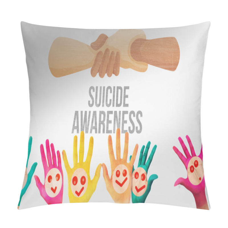 Personality  Hands With Colourful Smiley Faces Pillow Covers