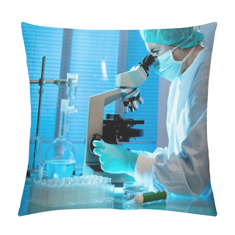 Personality  Scientist Working At The Laboratory Pillow Covers