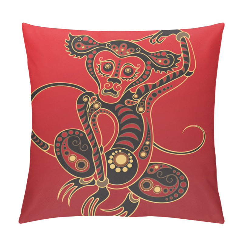 Personality  Year Of The Monkey. Chinese Horoscope Animal Sign Pillow Covers