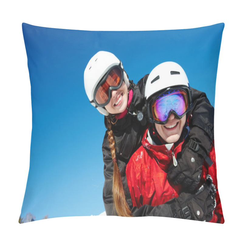 Personality  Couple Of Snowboarders Pillow Covers