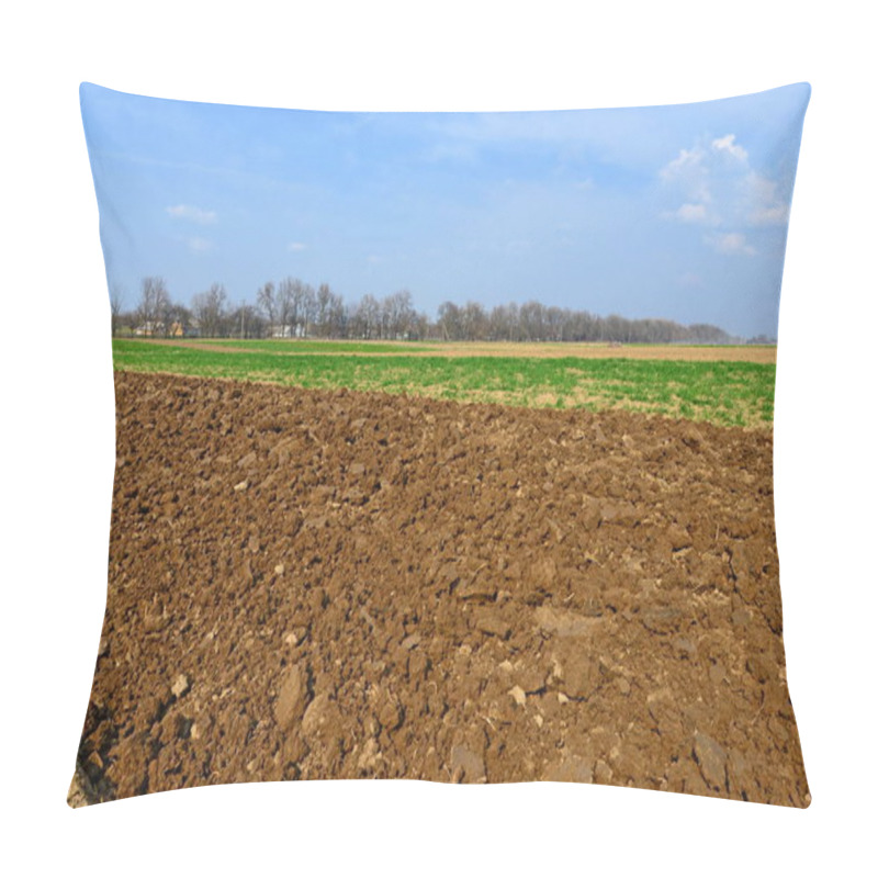 Personality  A Spring Field After Ploughing.  Pillow Covers