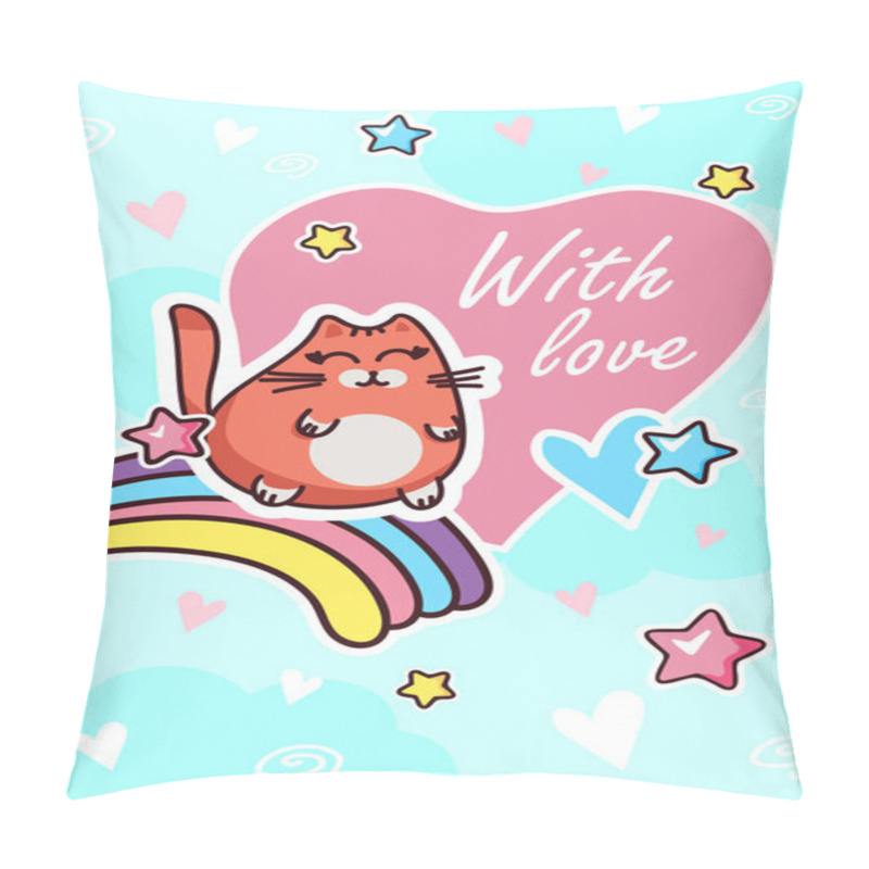 Personality  With Love Kawaii Message Network Social Media Page Pillow Covers