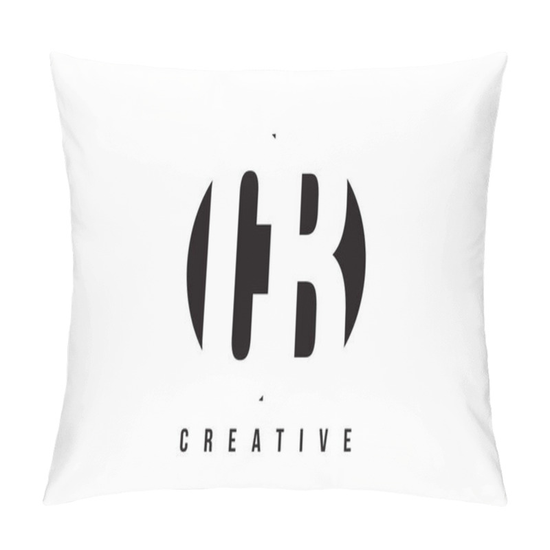 Personality  CB C B White Letter Logo Design with Circle Background. pillow covers