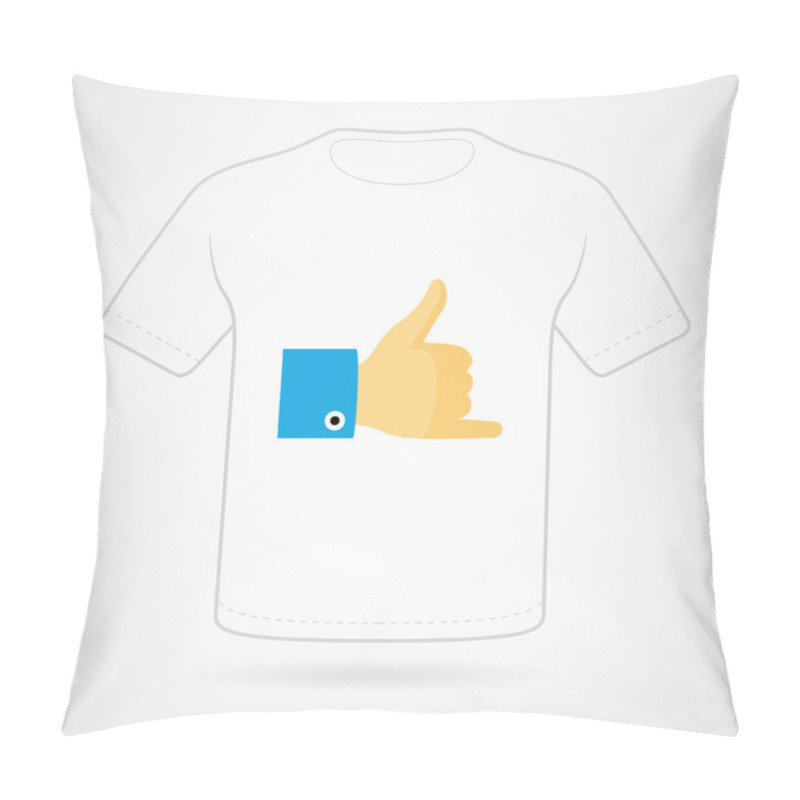 Personality  T-shirt With Funny Print On White Background. Vector  Print. Pillow Covers