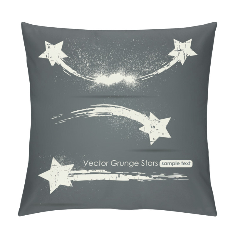 Personality  Grunge Set Of Shooting Stars Pillow Covers