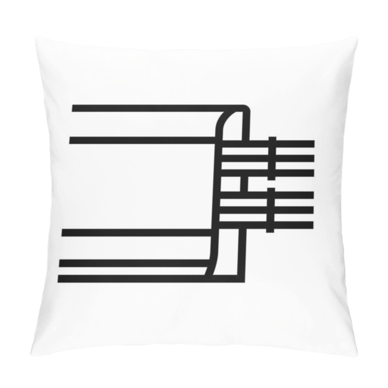 Personality  Cable Laying In Skirting Board Line Icon Vector. Cable Laying In Skirting Board Sign. Isolated Contour Symbol Black Illustration Pillow Covers