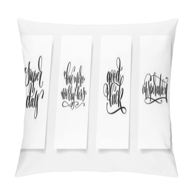 Personality  Super Day, Love More Worry Less, Good Luck, Inspiration Pillow Covers