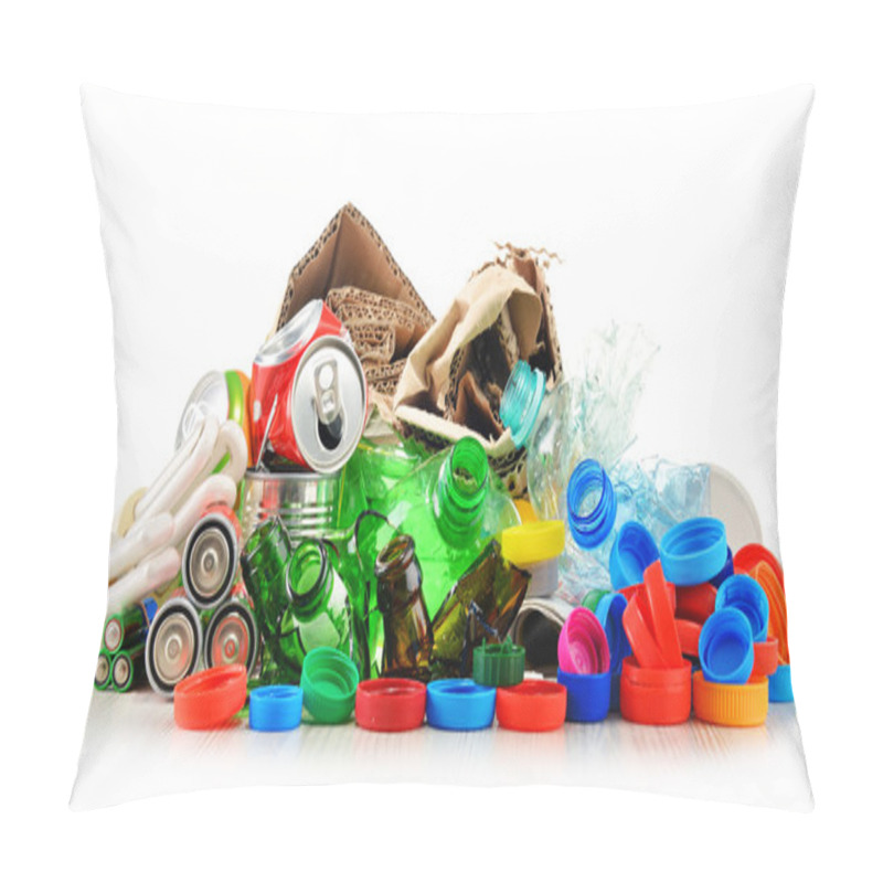 Personality  Recyclable Garbage Consisting Of Glass, Plastic, Metal And Paper Pillow Covers