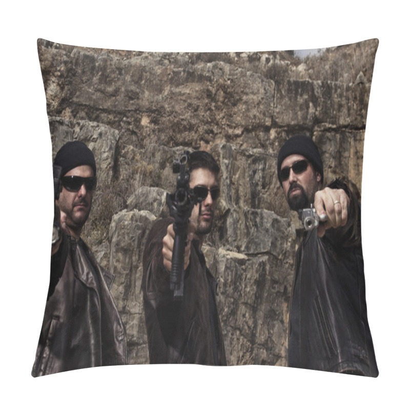 Personality  Gang Members With Guns Pillow Covers