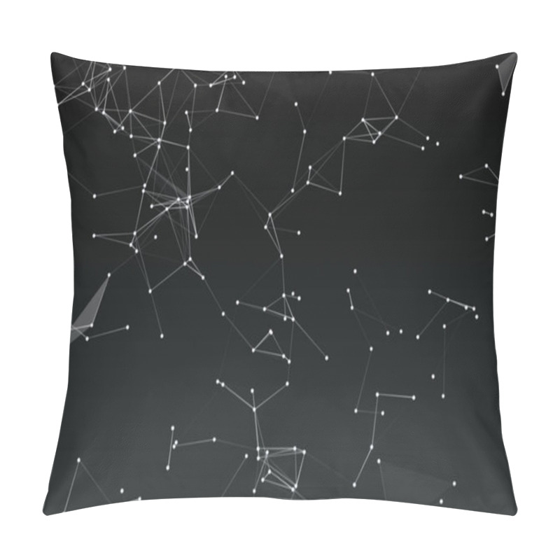 Personality  Abstract Background. .Connecting Dots And Lines. Plexus Effect Pillow Covers