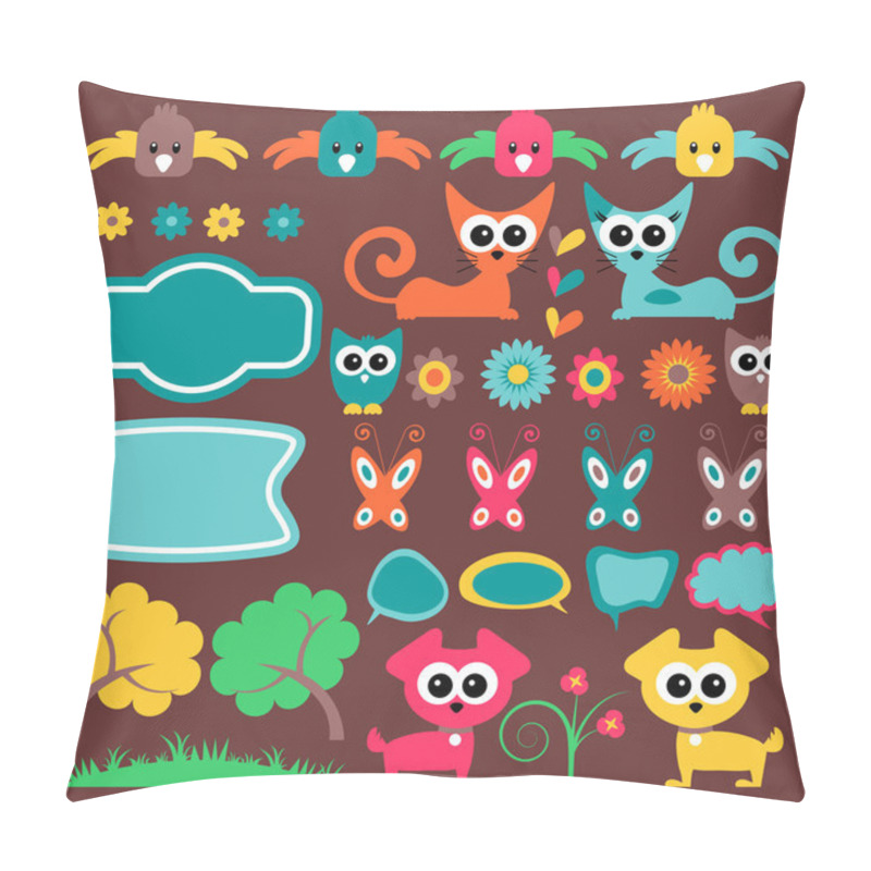 Personality  Scrapbook Set With Cute Animals Pillow Covers