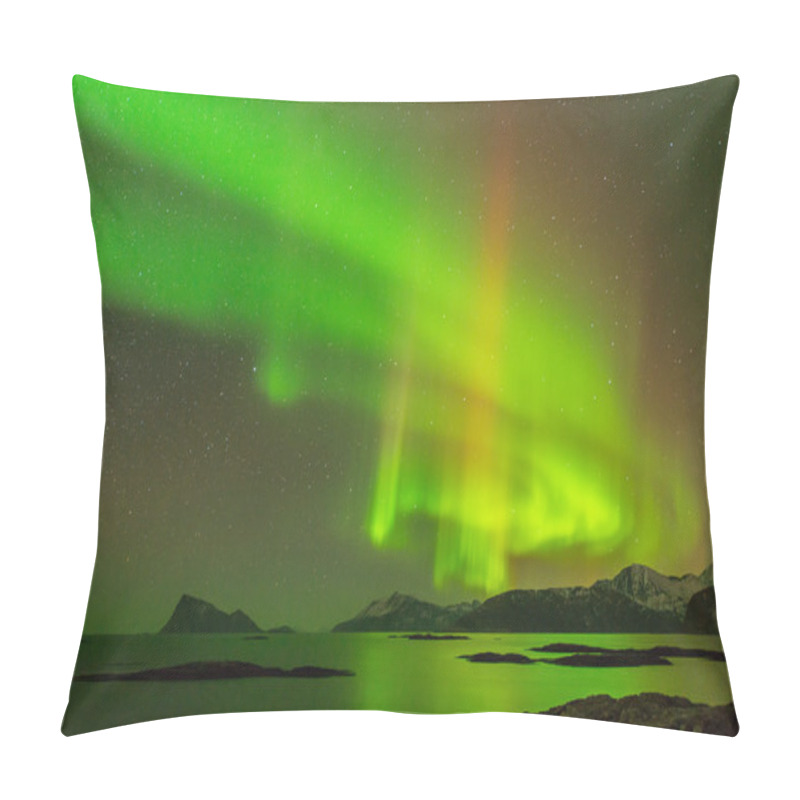 Personality  The Aurora Borealis In Norway Pillow Covers