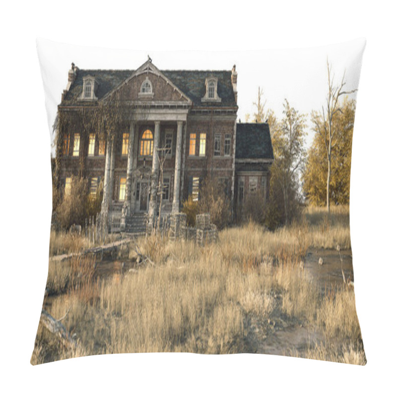 Personality  Southern Mansion Fantasy Architecture, 3D Illustration, 3D Rendering Pillow Covers