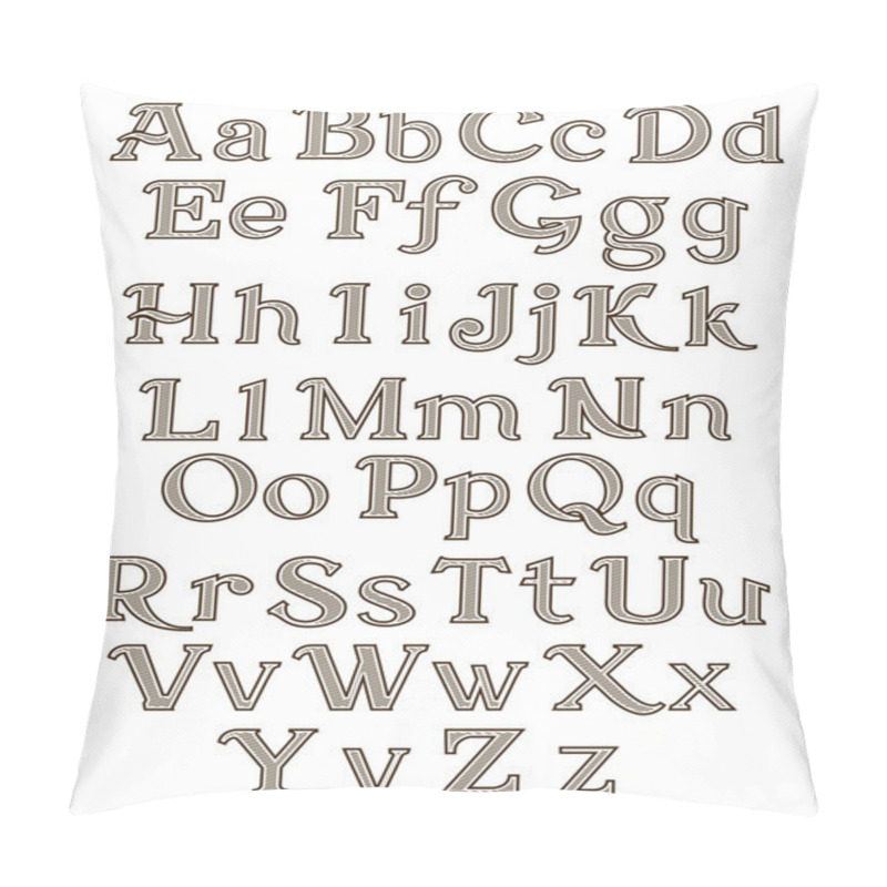 Personality  Font Tattoo Engraving With Shading Pillow Covers