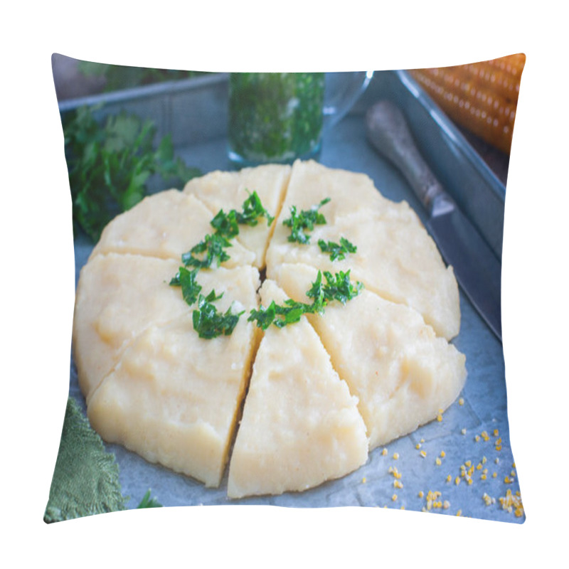 Personality  Mamaliga, A Traditional Moldovan Dish Made From Corn Flour, Horizontal Pillow Covers