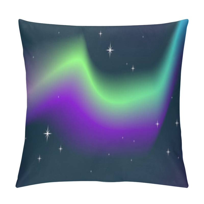 Personality  Northern Lights For Banner Design. Space Travel. Motion Light Effect. Vector Illustration. EPS 10. Pillow Covers