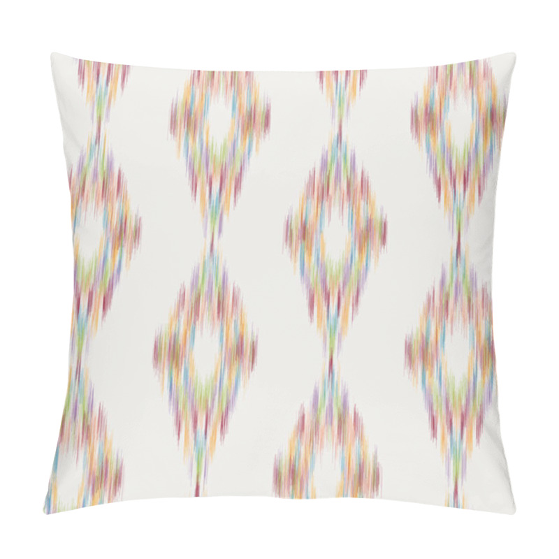 Personality  Diamond Ikat Fuzzy Blurry Seamless Pattern Swatch Pillow Covers