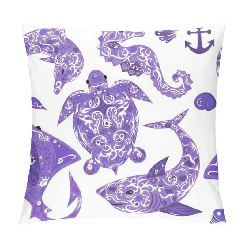 Personality  Marine Animal  Pattern Pillow Covers