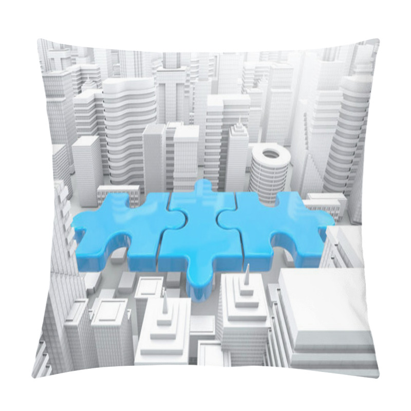 Personality  Merger And Acquisition Business Concept, Join Company On Puzzle  Pillow Covers