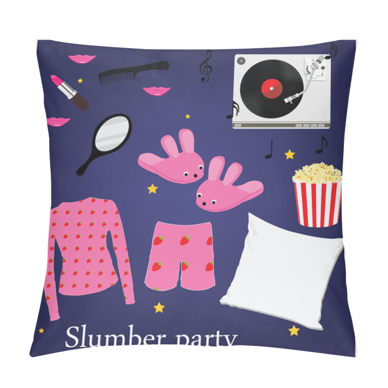 Personality  Slumber Party Icons Pillow Covers