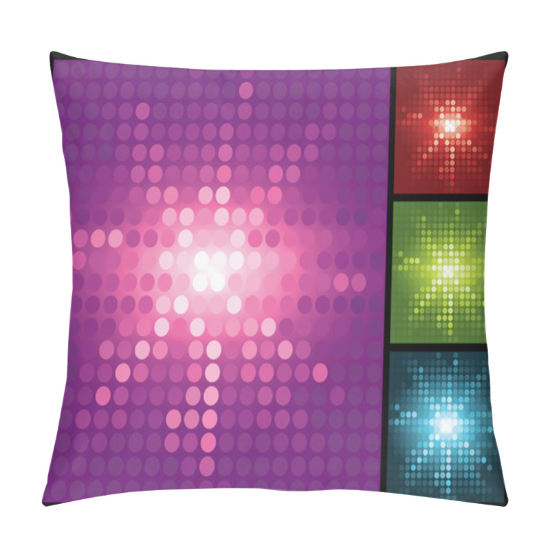 Personality  Abstract Lights Background With Halftone Sunburst Pillow Covers