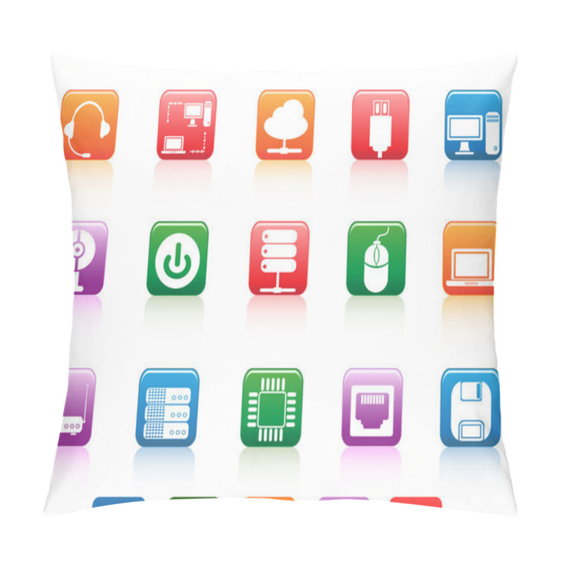 Personality  Computer Devices And Components Buttons Icon Pillow Covers