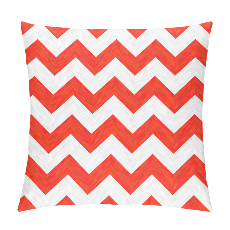 Personality  Red And White Zigzag Pattern Pillow Covers