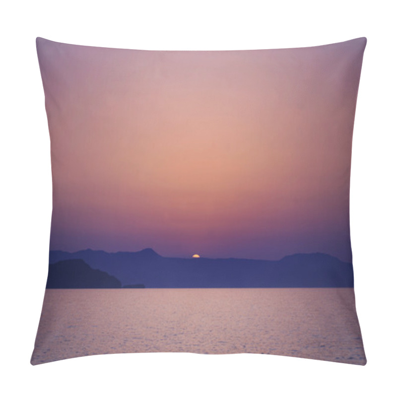 Personality  Crete Sunset. Sea, Sun And Ske. Impressions Of Greece Pillow Covers