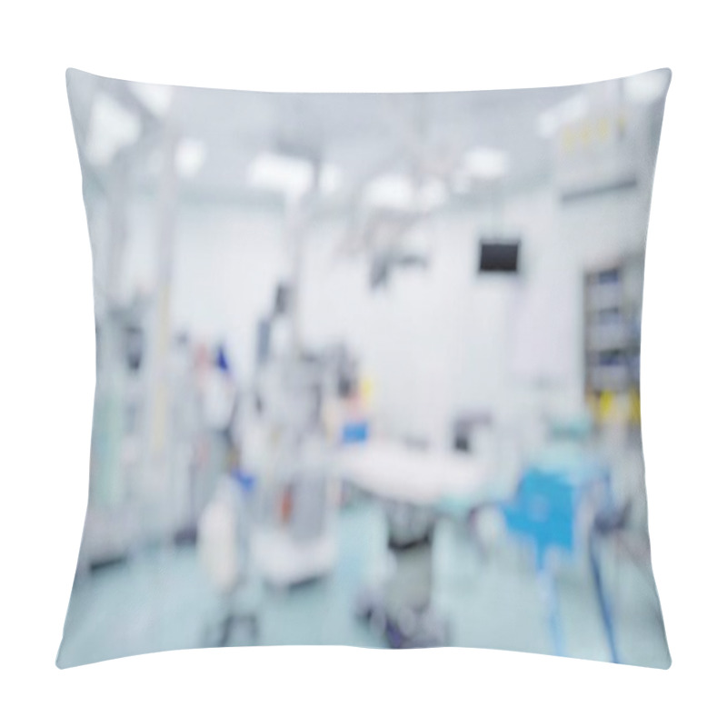 Personality  Blur Image Of Inside Operation Theatre Pillow Covers