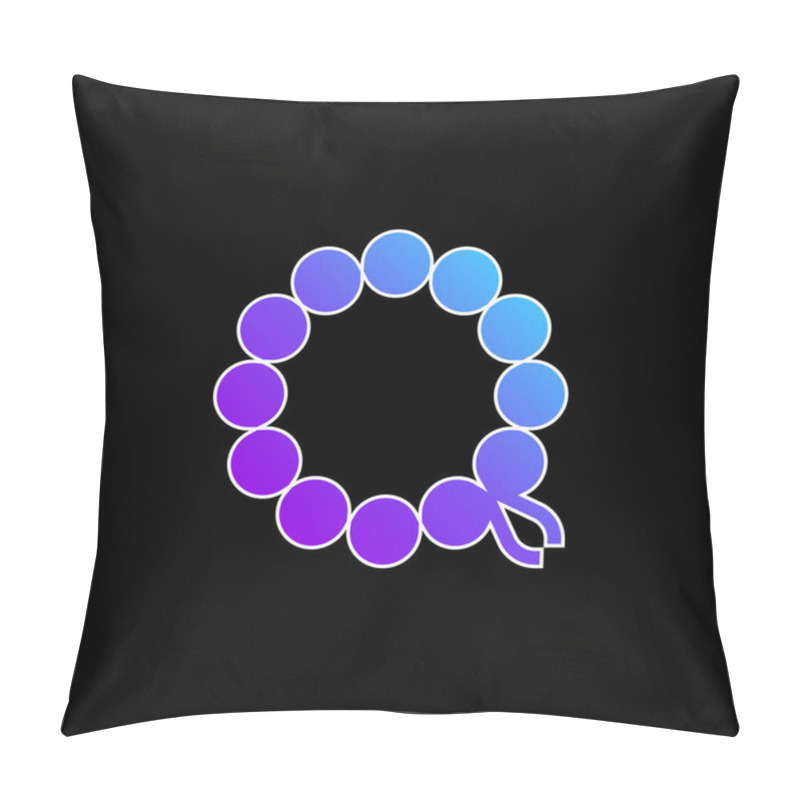 Personality  Bracelet Blue Gradient Vector Icon Pillow Covers