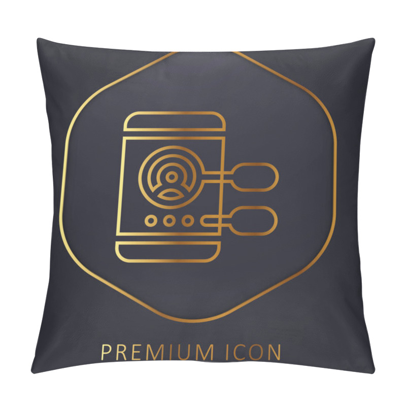 Personality  App Development Golden Line Premium Logo Or Icon Pillow Covers