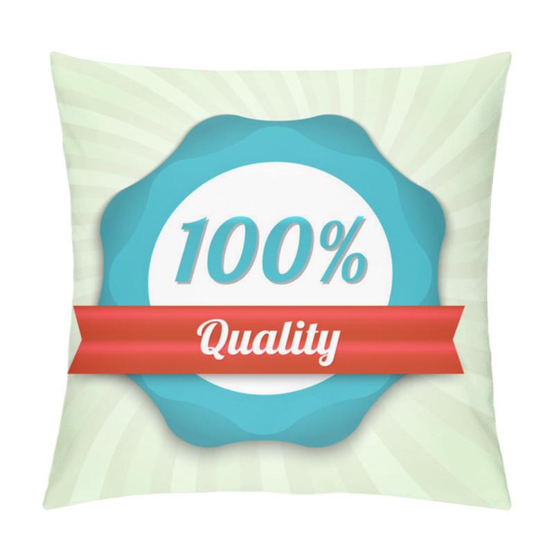 Personality  Vector Hundred Guarantee Badge Pillow Covers