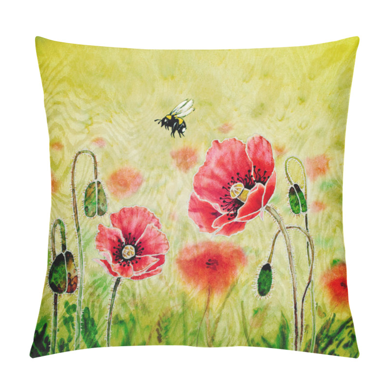 Personality  Batik Poppy Pillow Covers