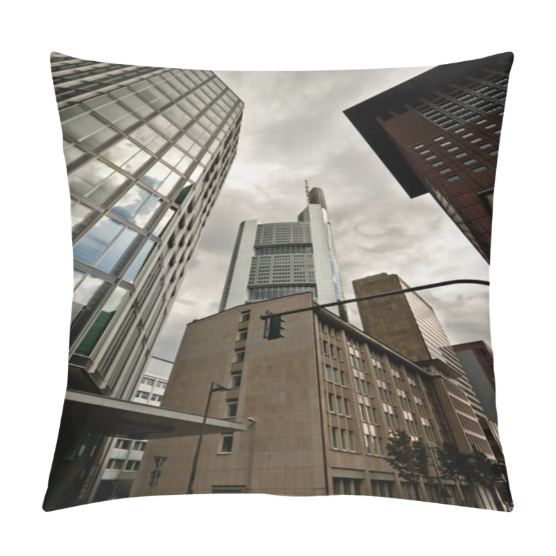 Personality  Frankfurt City Downtown Before The Rain Pillow Covers