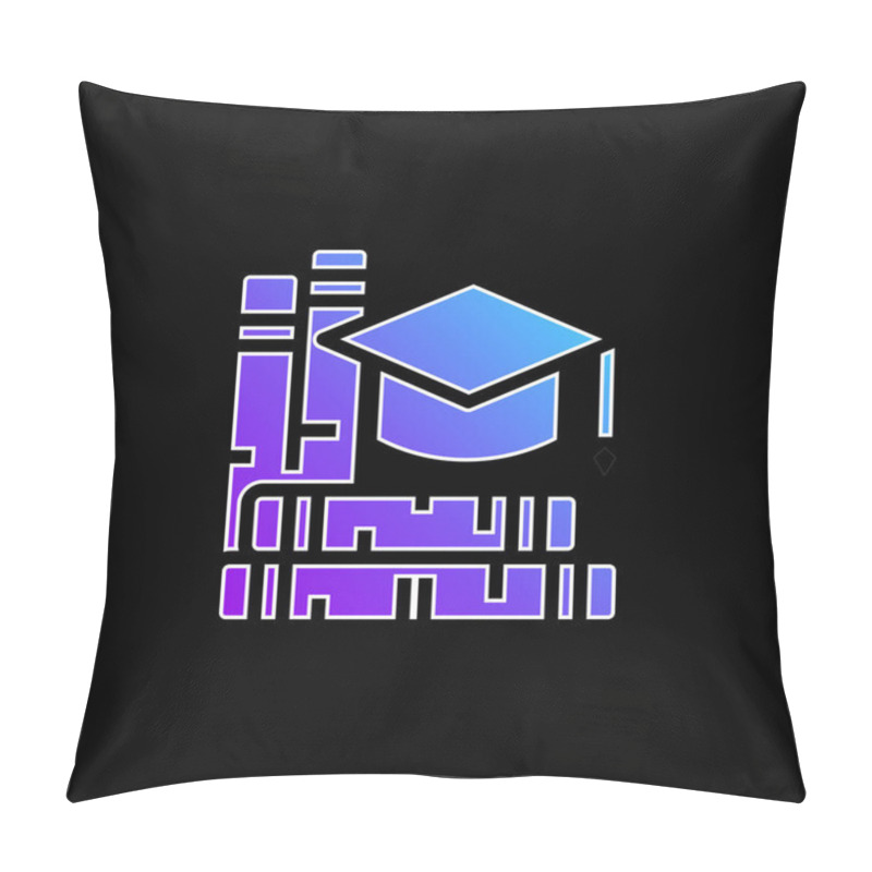 Personality  Book Blue Gradient Vector Icon Pillow Covers