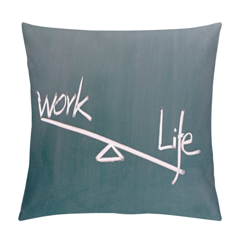 Personality  Life And Work Balance Concept On Blackboard  Pillow Covers