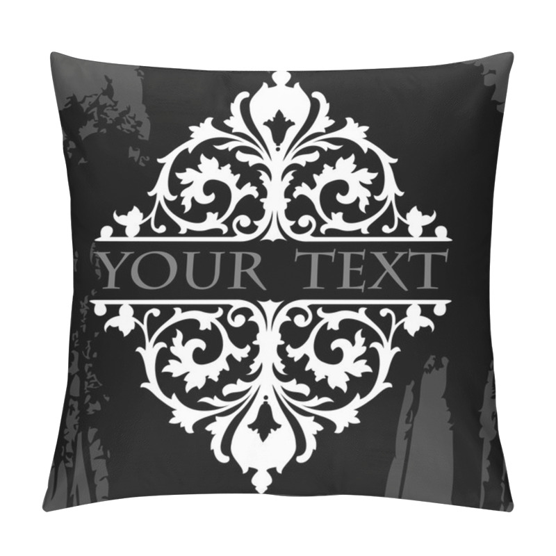 Personality  Black And White Ornate Grunge Tribal Quad Pillow Covers