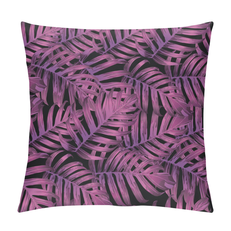 Personality  Palm Monstera Seamless Pattern.  Pillow Covers