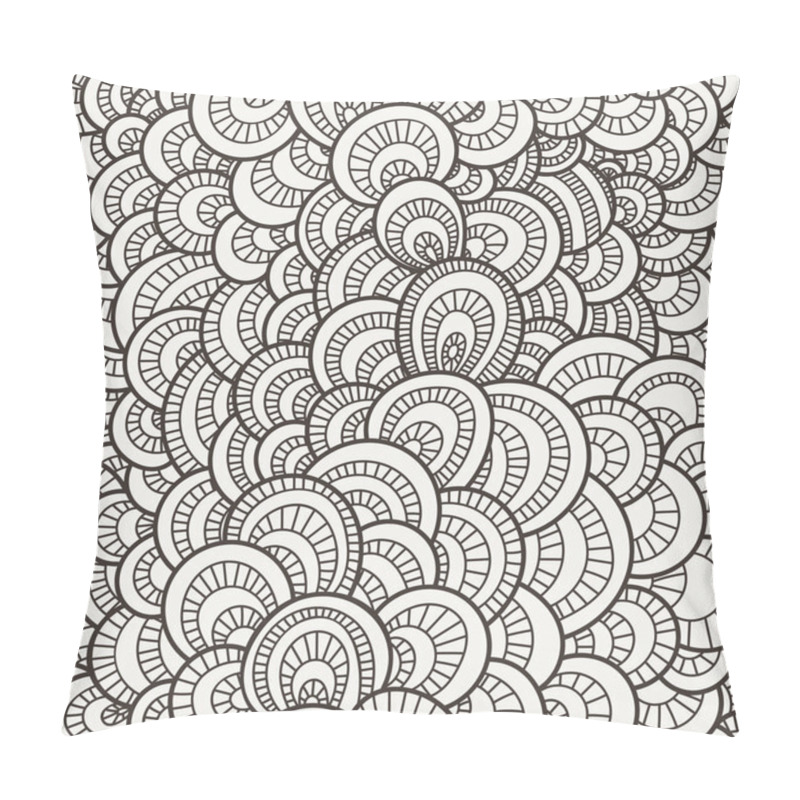 Personality  Seamless Background Of Overlapping Circles Pillow Covers