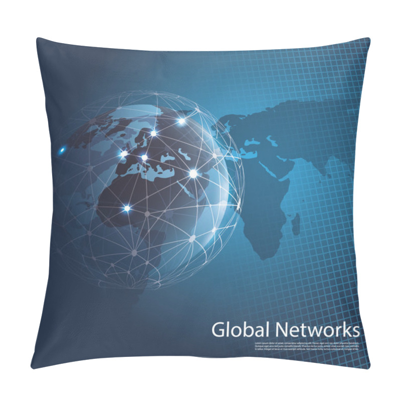 Personality  Global Networks - EPS10 Vector For Your Business Pillow Covers