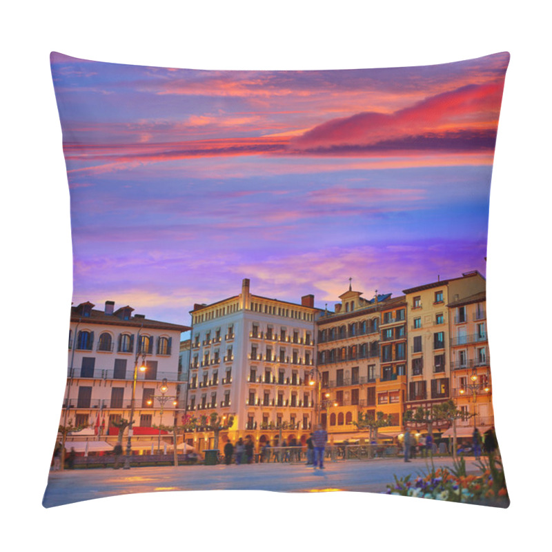 Personality  Pamplona Navarra Spain Plaza Del Castillo Square Pillow Covers