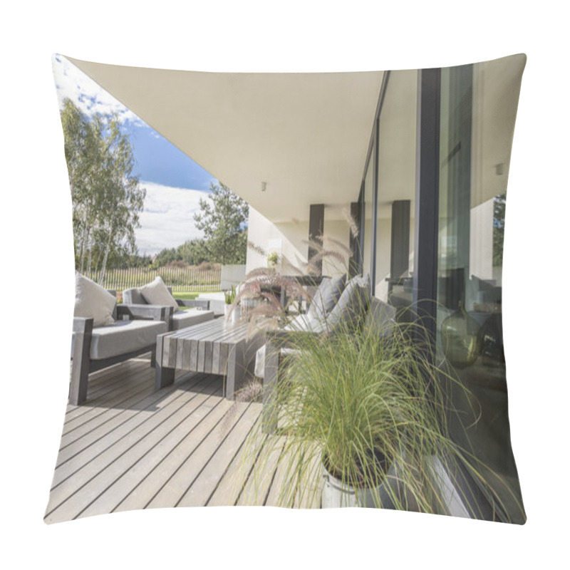 Personality  Terrace With View Of Neighborhood Pillow Covers