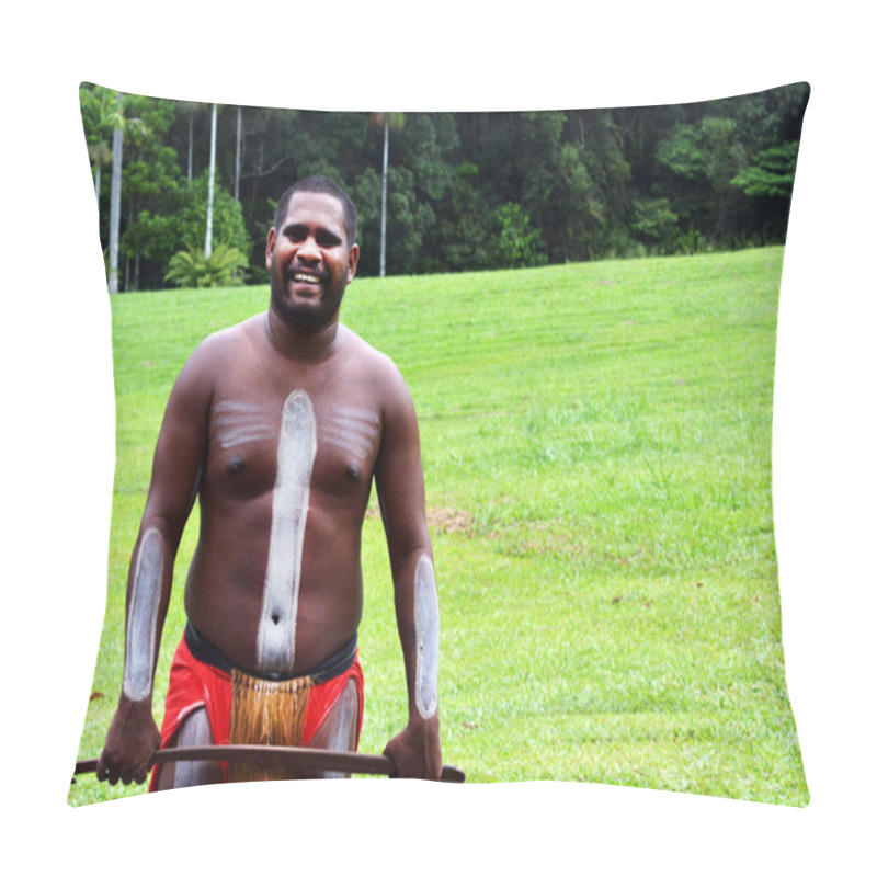 Personality  Yirrganydji Aboriginal Warrior Smile  Pillow Covers