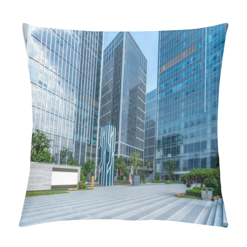 Personality  Square And Office Building Of Jinan Central Business Distric Pillow Covers