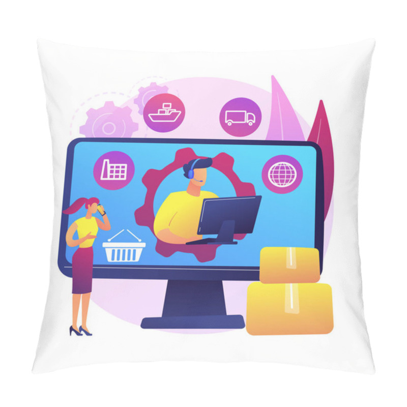 Personality  Handling And Order Processing Abstract Concept Vector Illustration. Order Documentation, Processing System, Handling Customer Request, Logistics, Automated Logistics Operations Abstract Metaphor. Pillow Covers